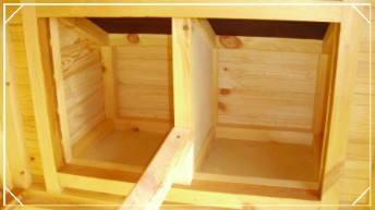 Передвижной курятник - два гнезда для двух несушек.